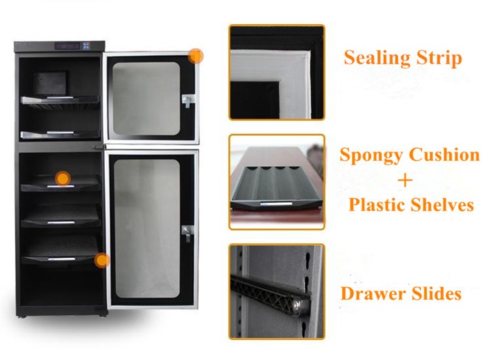 Humidity Control Photography Equipment Camera Lens Storage Cabinet