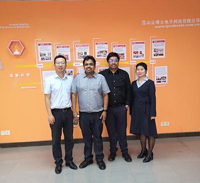 Indiska distributörer för fuktkontroll besökte YUNBOSHI Technology